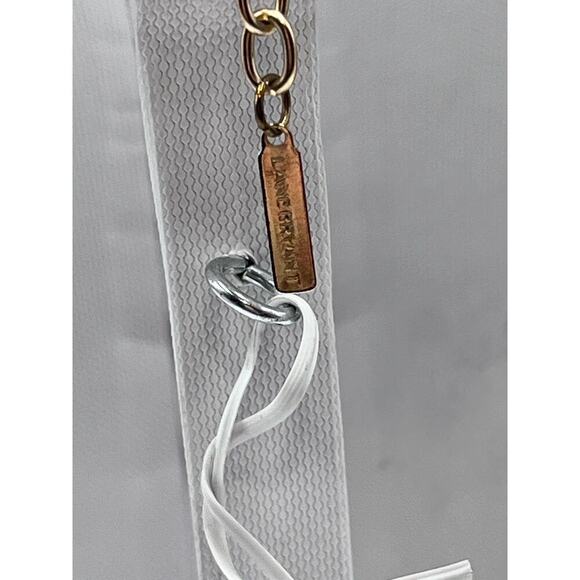 Lane Bryant Vintage Heavy White Enamel Gold Tone Link Chain Necklace - Picture 12 of 12